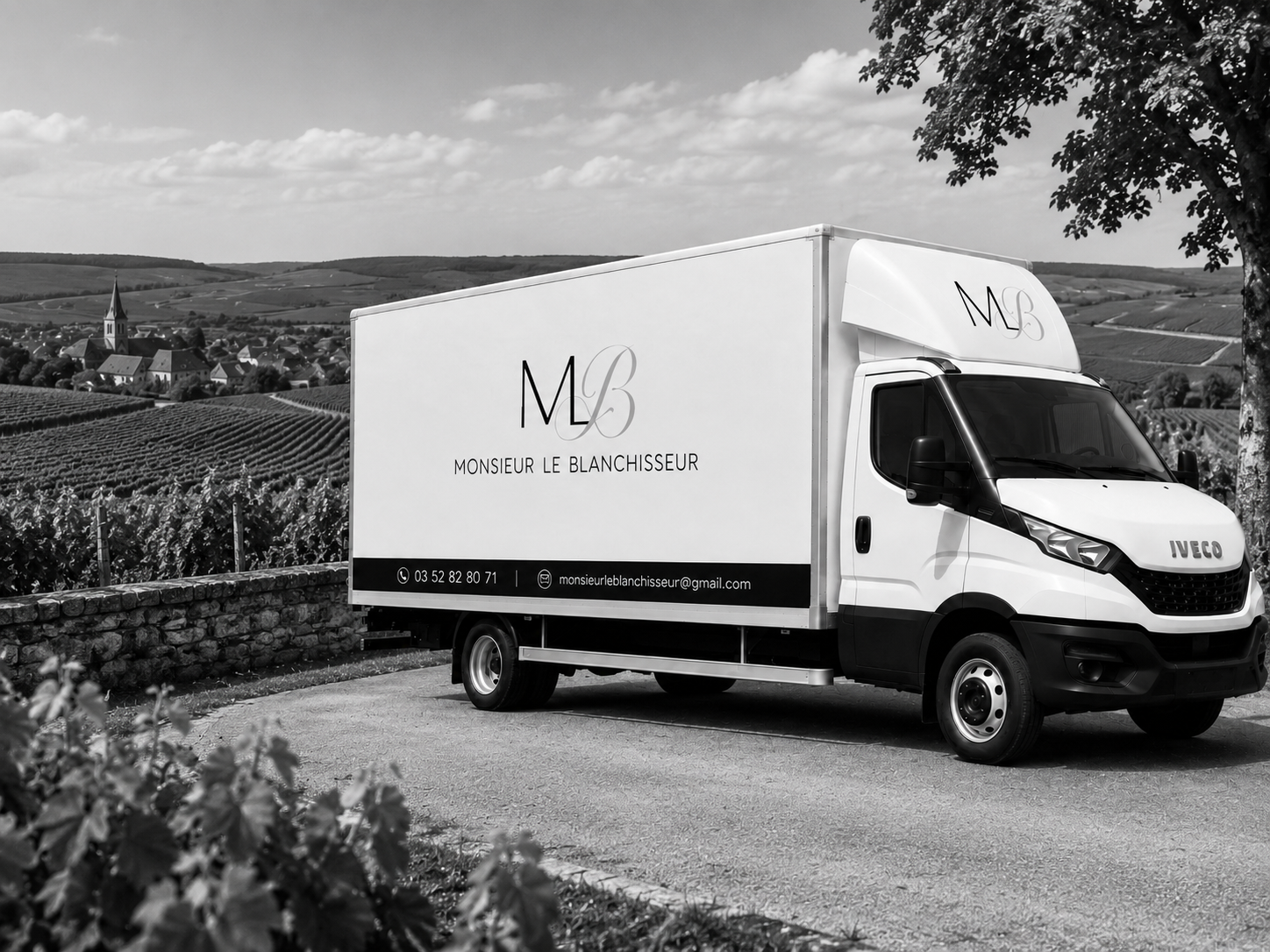Camion de livraison Monsieur le Blanchisseur